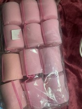2in Pink Foam Sponge Hair Rollers No Heat Curlers Set with Instruction Sheet