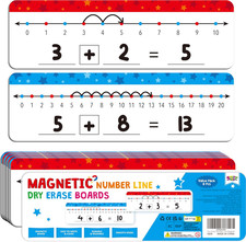 8 Packs Magnetic Number Line Boards, Dry Erase Writable and Erasable Math Board