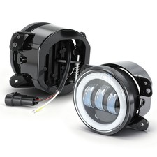 Pair 4 Inch Round Bumper Led Fog Lights Driving Lamps For Jeep Wrangler Jk Dodge Pair 4 Inch Round Bumper Led Fog Lights Driving Lamps For Jeep Wrangler Jk Dodge