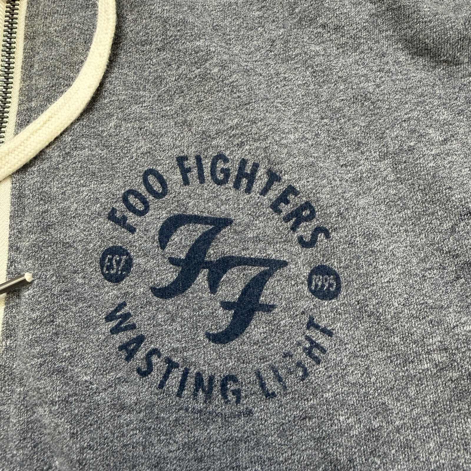 Foo Fighters Wasting Light Hoodie Mens M Gray Full Zi… - Gem
