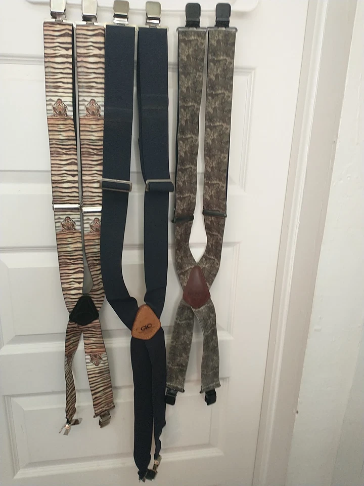 Lote de 3 tirantes para hombre... 1 azul, 1 camuflaje, 1 estampado de tigre Foto 2 de 4