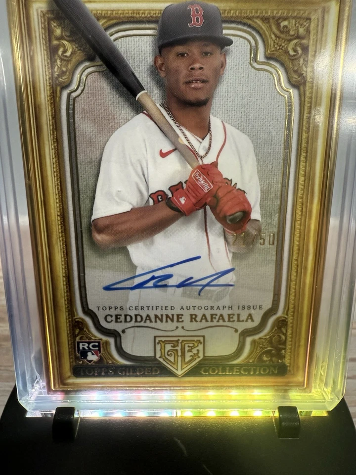 2024 TOPPS CERTIFIED AUTOGRAPH Boston Ceddanne Rafaela Gallery of Gold RC #21/50 - Image 3 of 4