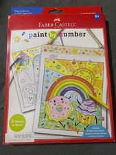 Faber Castell Kids Paint by Number Watercolor Craft Kit Double Sided Poster