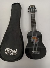 Mad About Ukulele Musical Instrument With Bag Black Four String 54cm