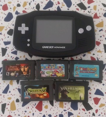 Nintendo Gameboy Advance - AGB-001 Handheld Konsole - Schwarz +5 Spiele