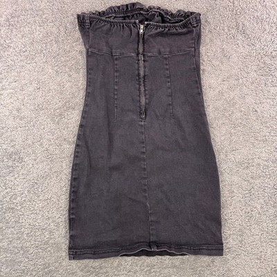 urban outfitters denim strapless dress Urban Outfitters Brandi Indigo Strapless Denim Mini Dress Size Large Y2K Casual