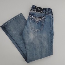 Miss Me womans jeans Size 29 boot cut sequins New