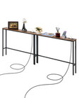 Vevor Narrow Console Sofa Table Couch Table 2 Pieces for Entryway & Living Room