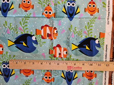 Finding Nemo Dory All Smiles Fabric Pieces Two 13" x 48" Springs Creative