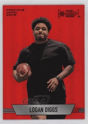 2024 Skybox Metal Universe Champions Fresh Foundation PMG Red Logan Diggs 0i47