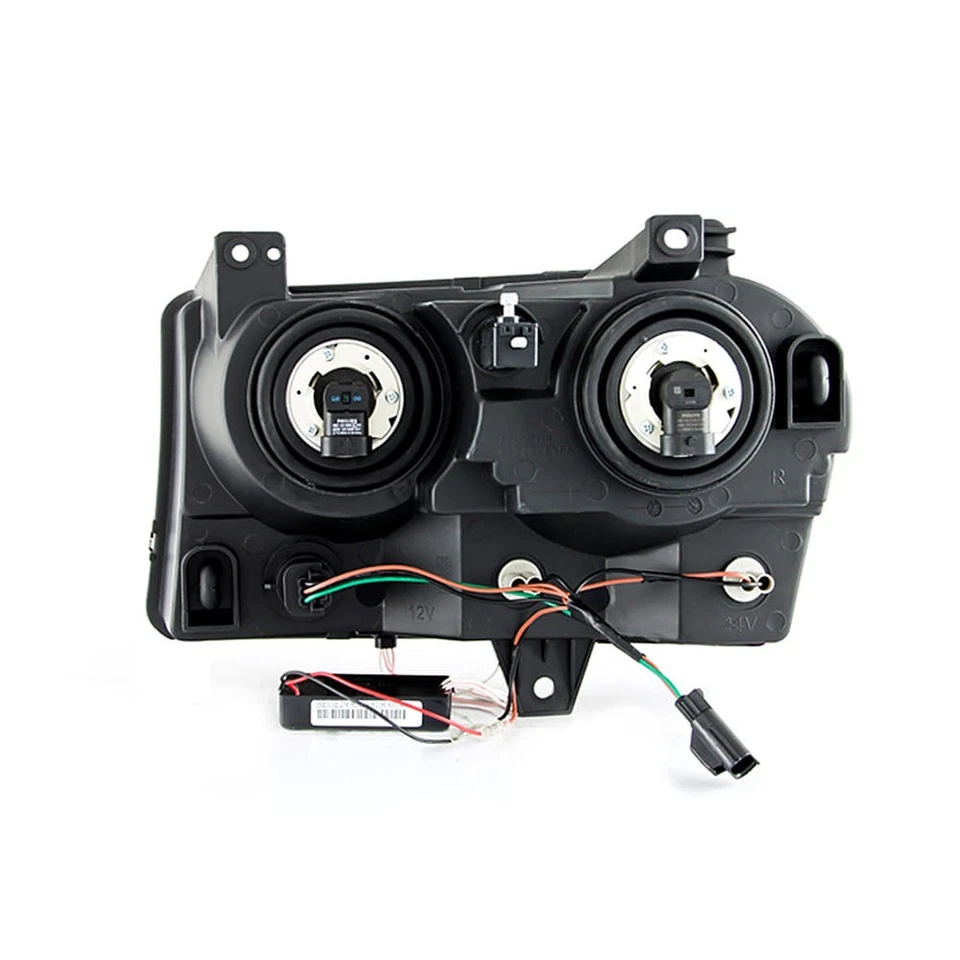 Juego de faros de cristal de lente transparente cromados con halo para Chrysler 300 2005-2010 Foto 2 de 4