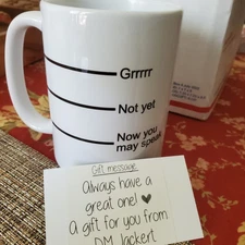 Funny Coffee Mug: Shhh, Almost, Time to Poop - Dishwasher Safe