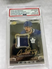 Auston Matthews Premier Focus /15 Gold Ink Patch Autograph
