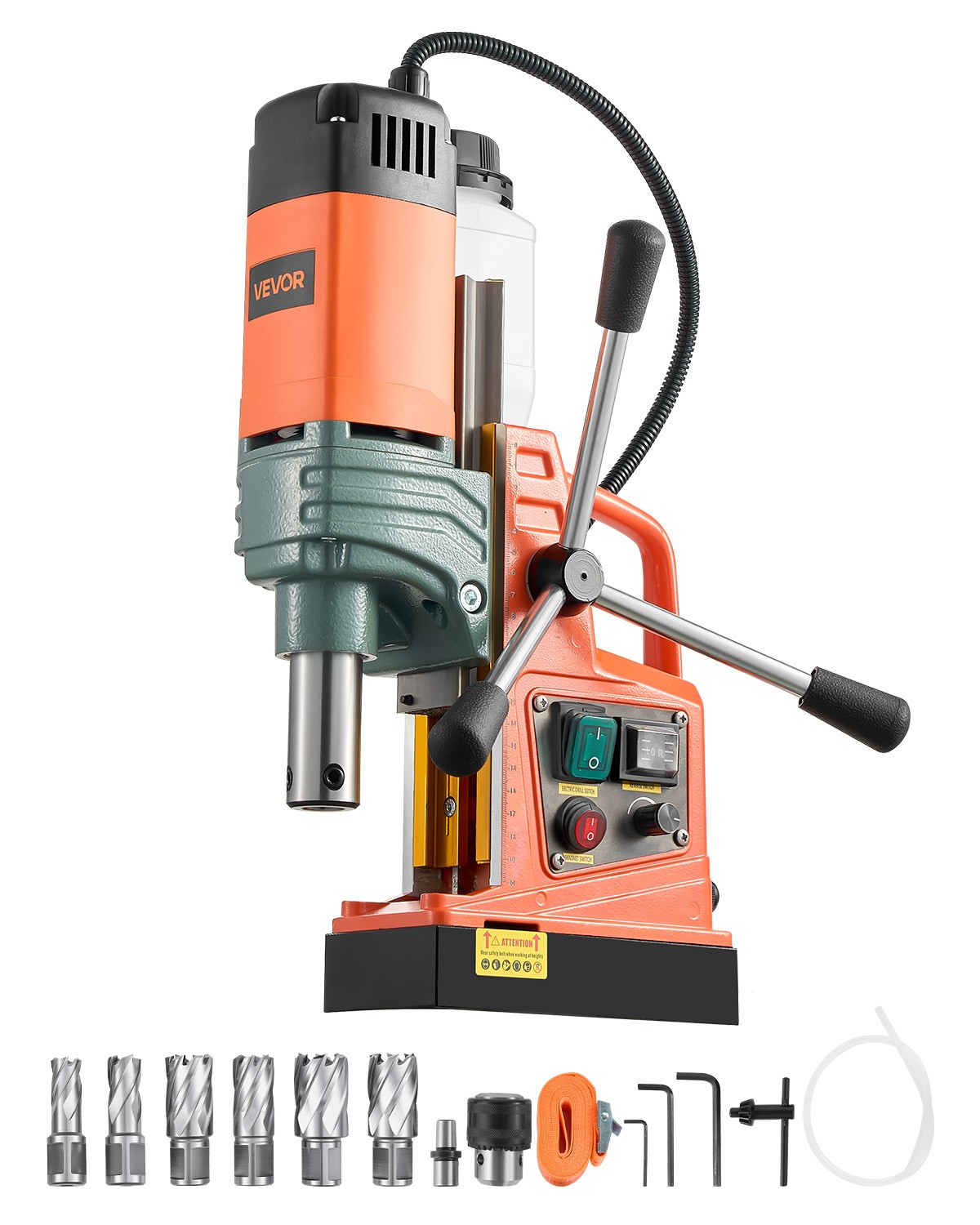 VEVOR Magnetic Drill Portable Mag Drill Press 1450W 2923 lbf 2" Coring Diameter