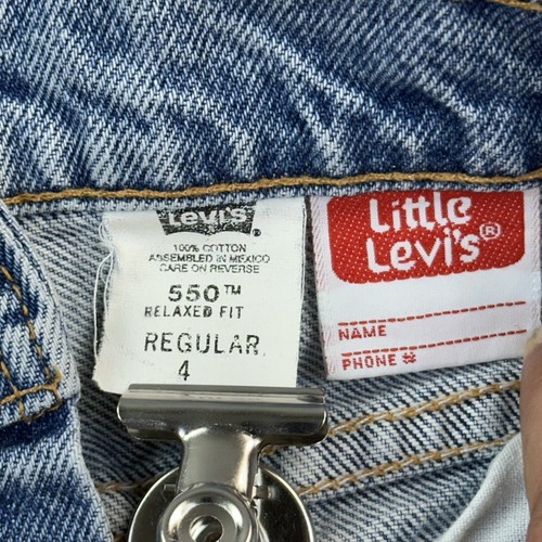 Vintage Levis 550 Jeans Boys 4 Regular Blue Denim Relaxed Fit Orange Tab 90s - Picture 7 of 14