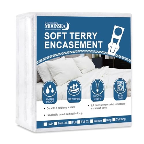 Mattress Protector Zippered (0//2/3/4 Inchs), Soft Terry Surface Queen 1-image