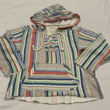 Billabong Soft and Comfy Striped Pullover Hoodie-sz Large Lightweight
