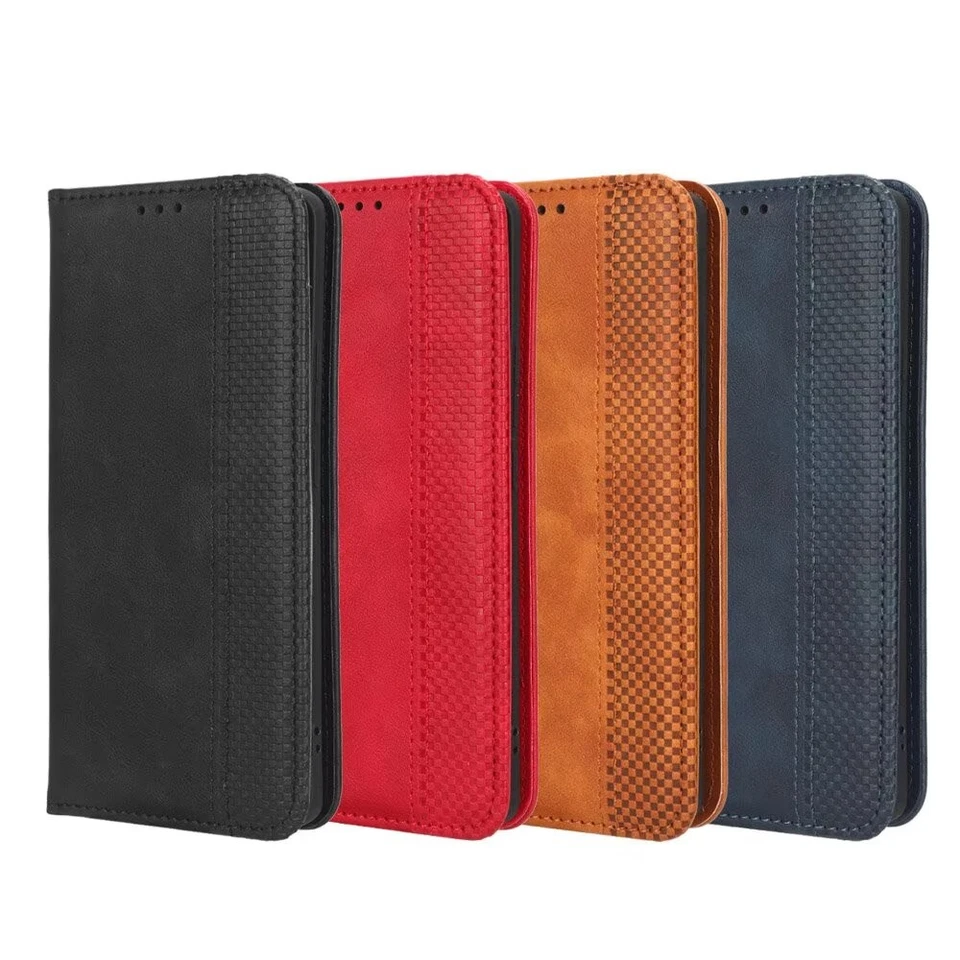 Magnetic Wallet Phone Case For Oukitel Hot Pepper BLU Stratus C7 ANS Vodafone - Image 2 of 4