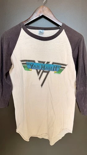 RARE Van Halen World Invasion Tour Raglan Shirt The Kni 1980s vintage concert t-shirt, vintage, single stitch, B+ condition