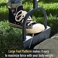 Manual Trimming Shovel with T-Grip Half Moon Serrated Lawn Trimmer Multifunction