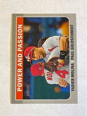 2019 Topps Heritage - Power and Passion - Yadier Molina, Paul Goldschmidt #CC-5