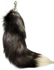 Fluffy Real Fox Fur Tail Keychain Tassel Bag Cosplay Toy Handbag Accessory Hook