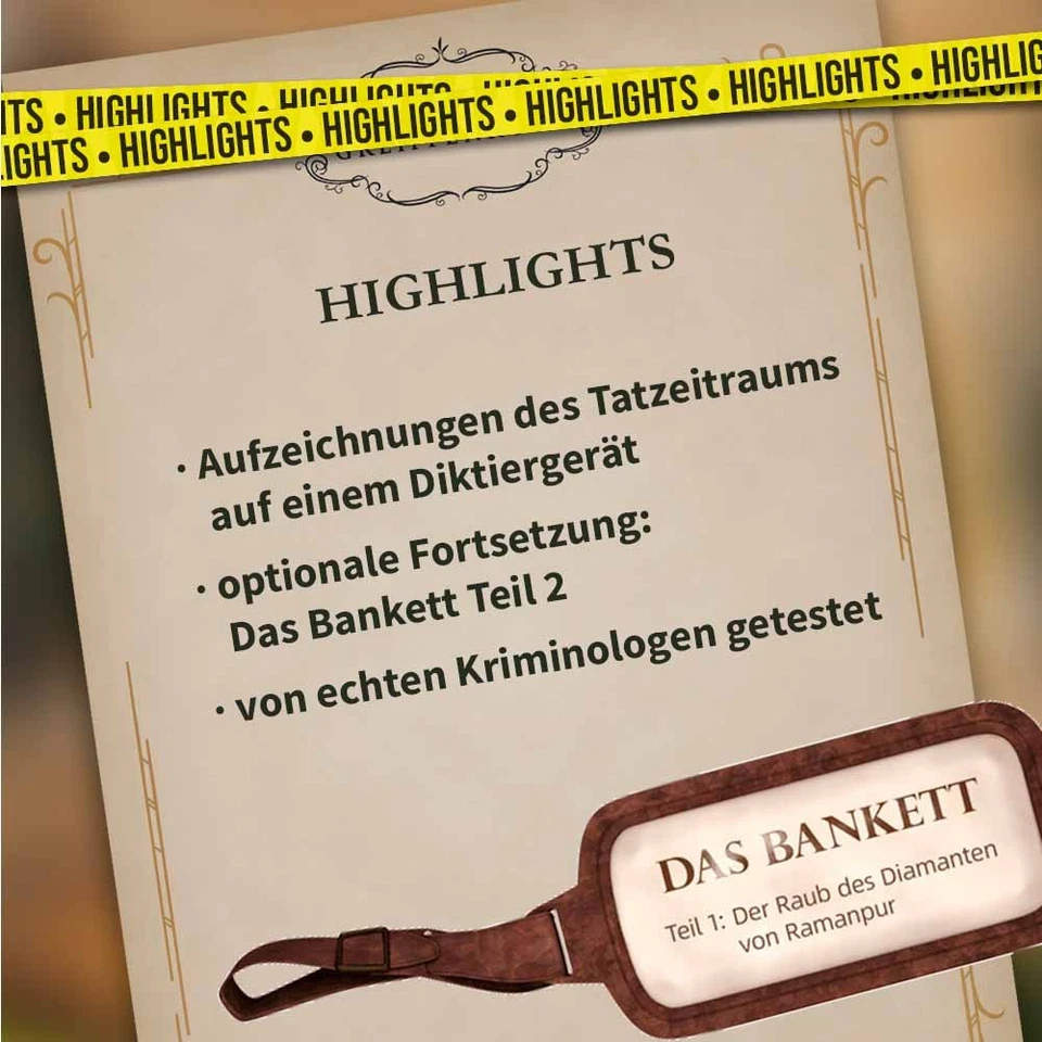 Krimispiel : Das Bankett -Teil 1 , Detektivspiel, Escape Room Spiel MAGNIFICUM - Bild 4 von 4