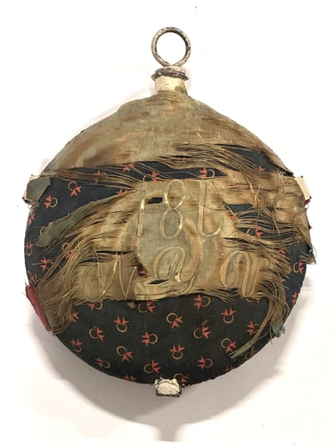 Original Civil War Bullsye Canteen ID'd 186th New York Infantry Folk Art