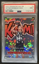 2023-24 Crown Royale Euroleague Victor Wembanyama Kaboom SSP Rookie RC #3 PSA 9