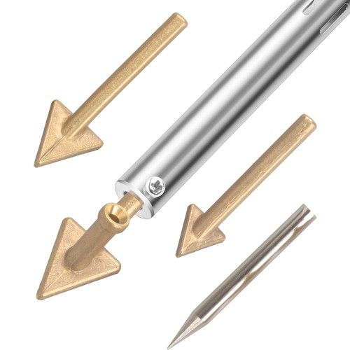 DLronwey Plastic Welding Tips,4 pcs Soldering Iron Tips,Triangular Copper Hea...