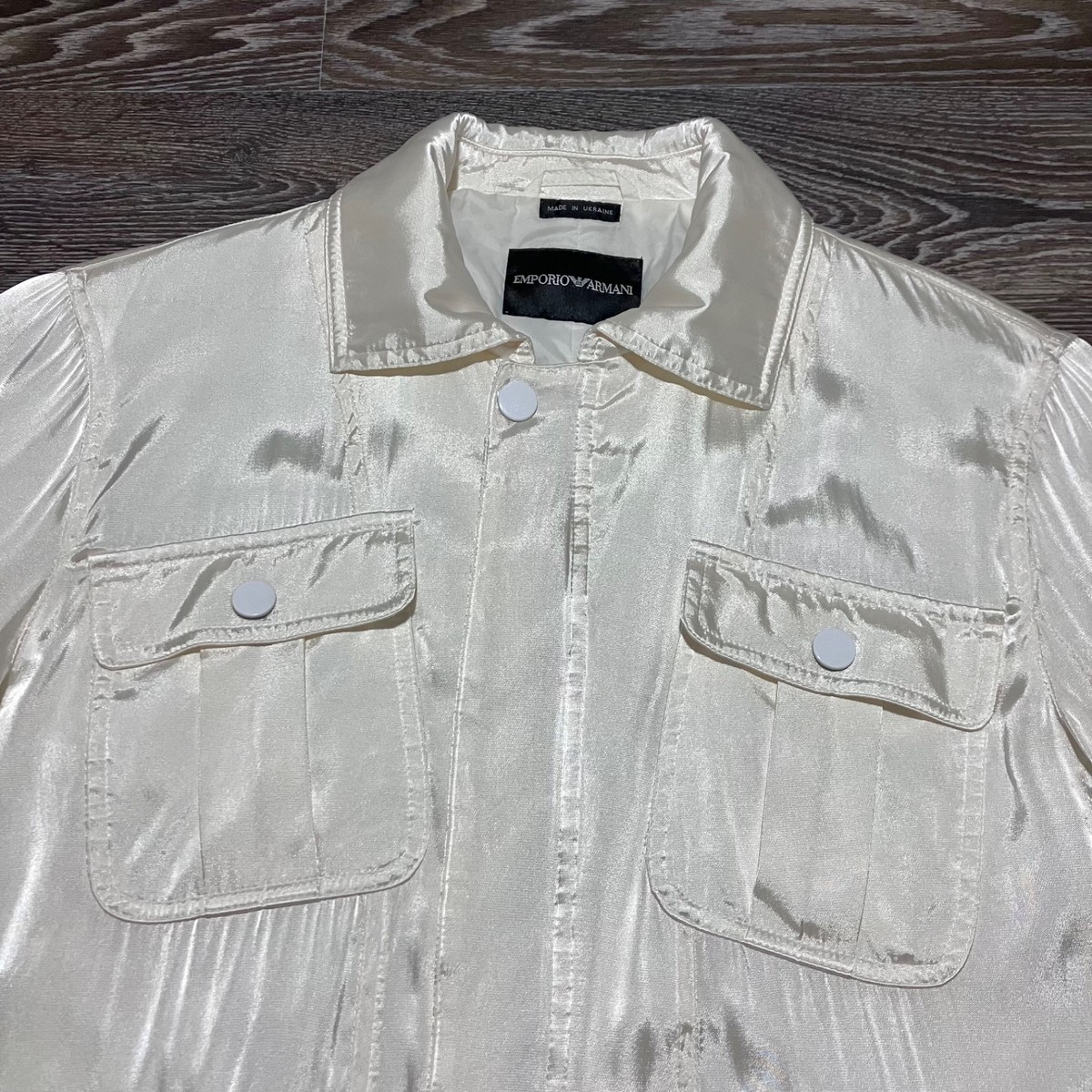 Vintage 2000s EMPORIO ARMANI Archive Iridescent Silk/Rayon 