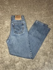 Vintage Levis 512 Jeans Womens 6 Light Wash High Rise Slim Tapered 90s USA Made