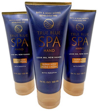 3 Bath Body Works True Blue Spa Look Ma New Hands Super Rich Hand Creams 3.4 Oz