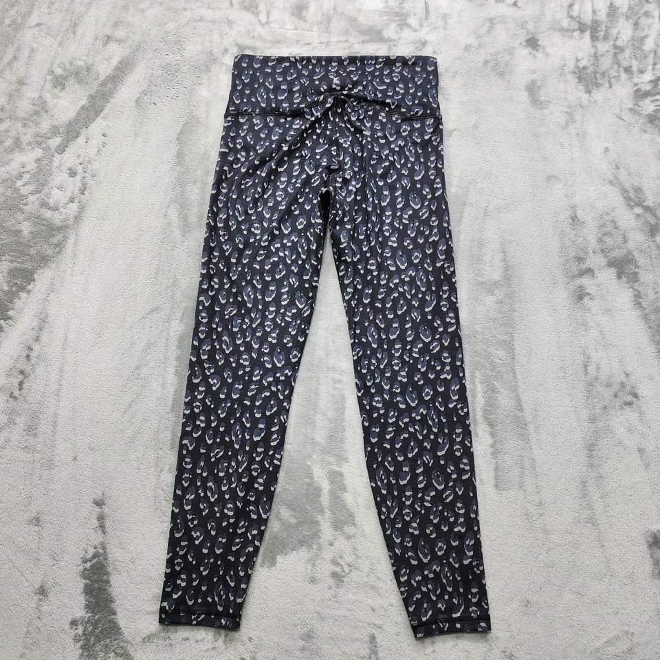 Old Navy Leggings Womens M Black Gray Animal Print High Rise Elevate Workout Gym - Image 2 of 4
