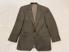 VTG CHAPS Ralph Lauren 100 Wool Plaid Houndstooth Blazer Jacket MENS 40R Coat