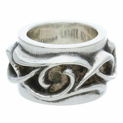 【CHROME HEARTS】 DBL NALLOW VINE BAND Chrome Hearts SINGLE WIDE VINE BAND SILVER RING MEN'S NO.9