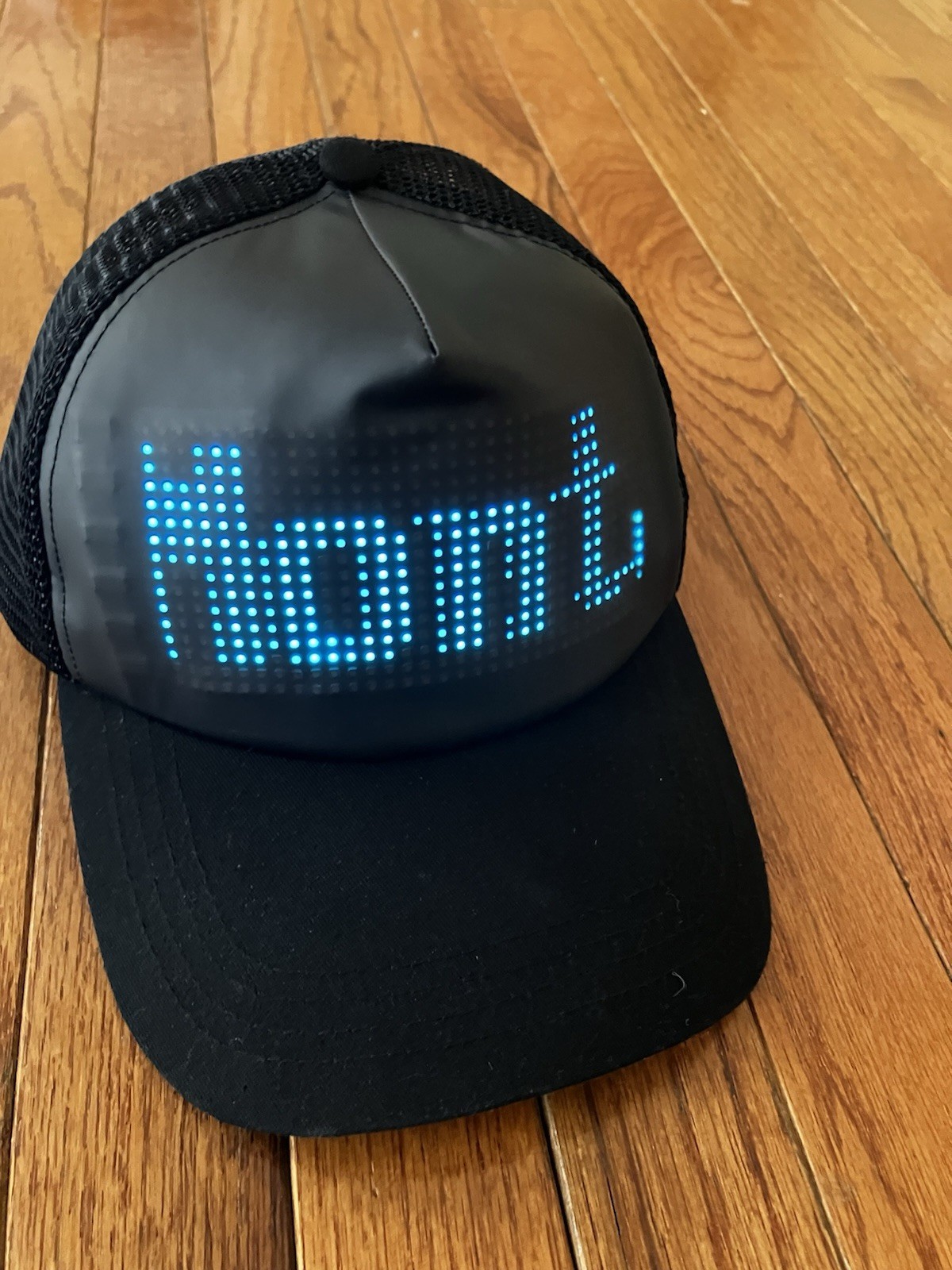 LED Hat Cap Display Message Bluetooth Editable Bl… - image 4