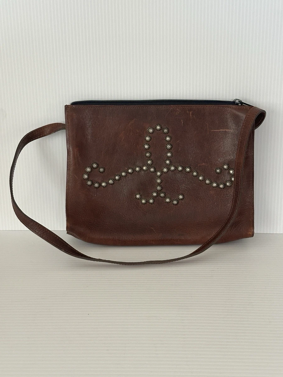 Two Bar West Leather Exterior Shoulder Bag Bags & Handbags for