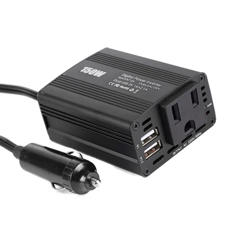 150W Car Inverter 12V To 110V Modified Sine Wave Power Converter Automobile Ele˜ - image 3 of 4