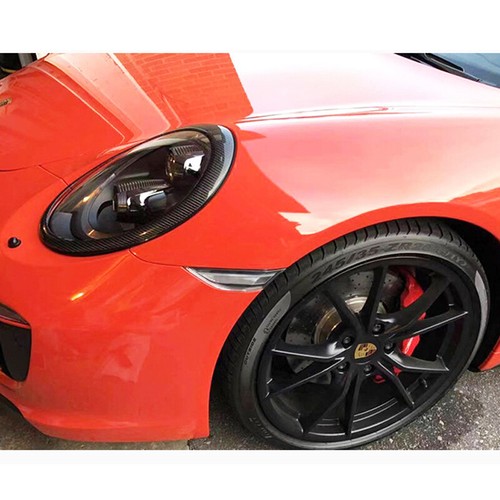 Real Carbon Fiber Headlight Lamp Cover Trim fit for Porsche 911 991 2011-2018 - Picture 6 of 7