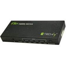 Techly Switch HDMI 5 IN 1 OUT con Telecomando, 4Kx2K, 3D