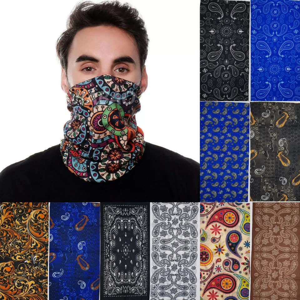Loop Schal Paisley Multifunktionstuch Schlauchschal Halstuch Sport Outdoor