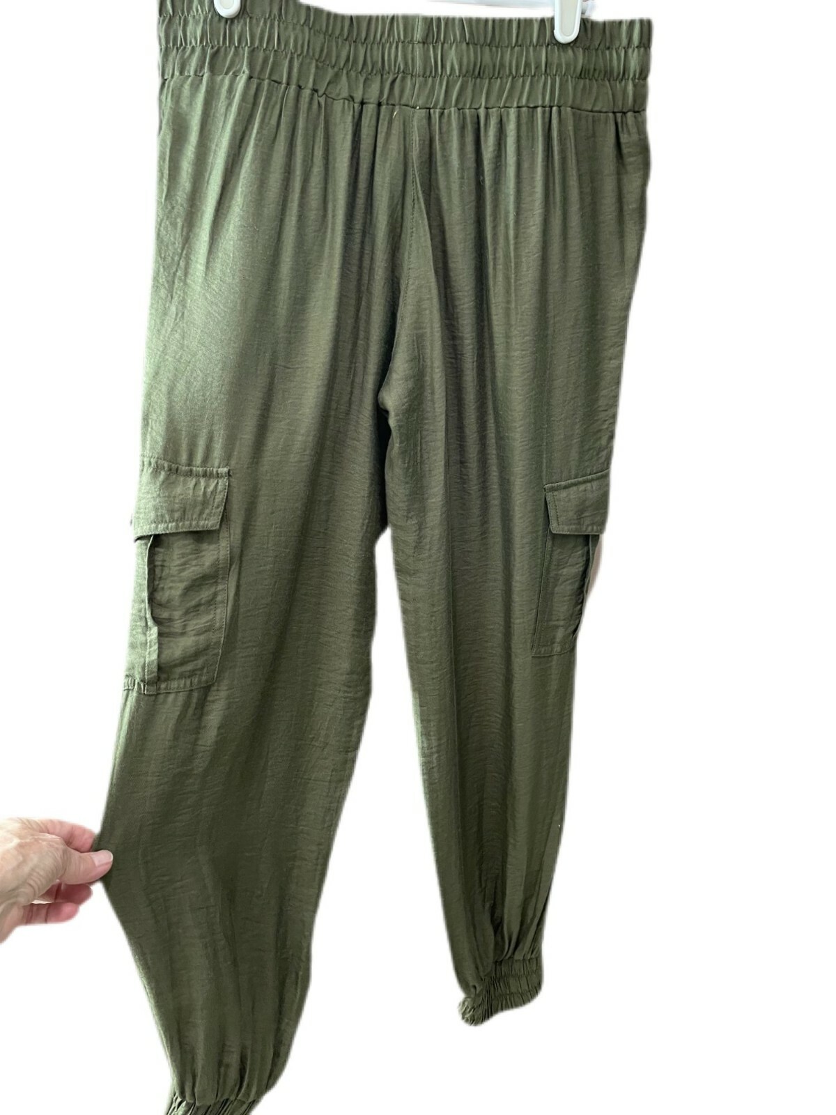 BCBGeneration Olive Pull On Joggers Button Pocket… - image 2