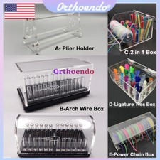 Dental Ortho Acrylic Power Chain/Ligature Ties/Plier Stand/Arch Wire Storage Box