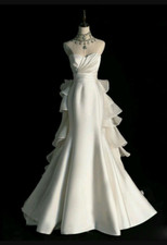 Elegant Sweetheart Satin Wedding Dresses Mermaid Lace Tulle Bridal Gowns