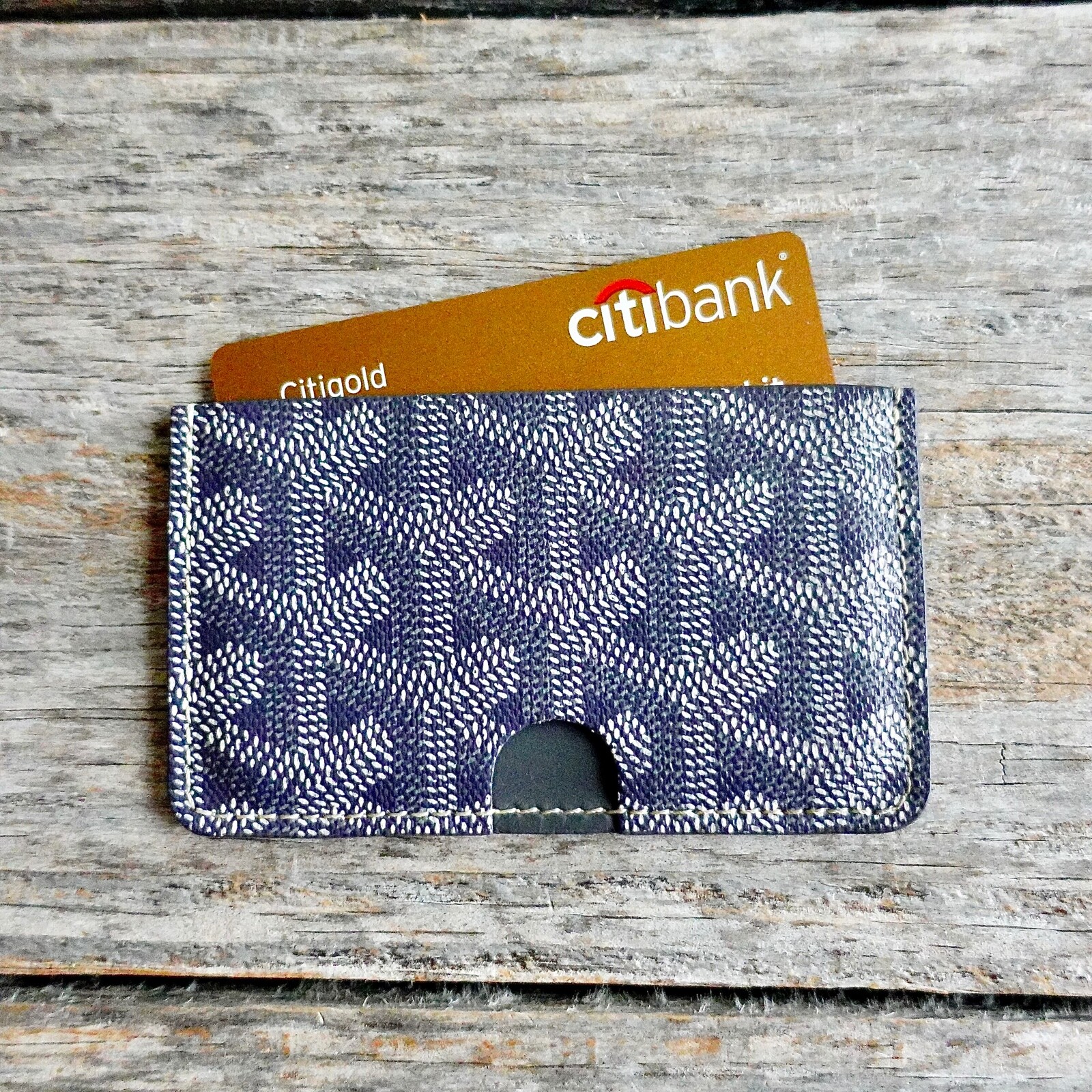 Goyard ODEON Card Holder Wallet Grey Goyardine Vintag… Gem