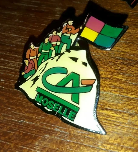 Pin's Agricultural Credit Badge CA Moselle Mountain Mountaineers Badge Rope Summit