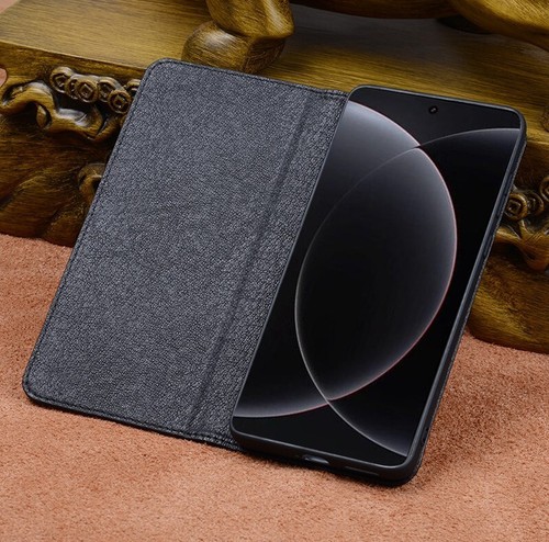 For Xiaomi 15 Ultra/ 15s Pro Magnetic Genuine Leather Ultra Slim Flip Case Cover - 第 19/30 張圖片