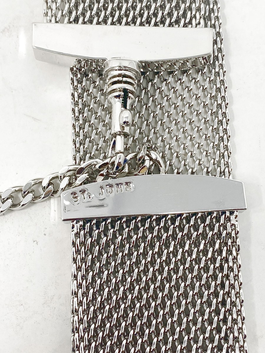 St. JOHN\'S ALL METAL SILVER MESH BELT! Belt St John Silver size 35 Inches in Metal - 23774034 main image 2
