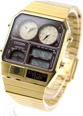 CITIZEN JG2103-72X ANA-DIGITEMP REPRODUCTION MODEL Watch gold